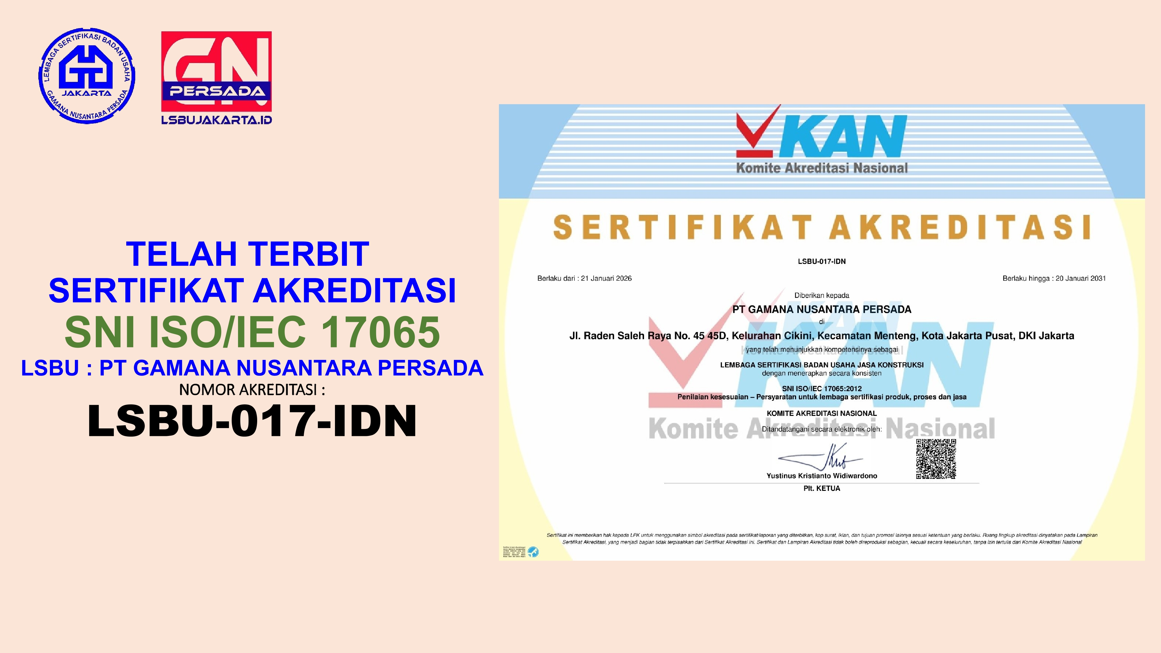 Banner LSBU JAKARTA - GAMANA NUSANTARA PERSADA